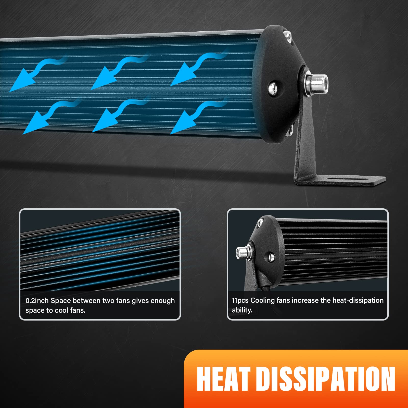 Willpower 15 inch 108W 6400LM Dual Row Slim LED Light Bar Spot Beam LED Golf Cart Work Light Bar IP67 Fog Light bar for RZR Boat ATV UTV Trucks SUV Tractor,12V 24V - Image 5